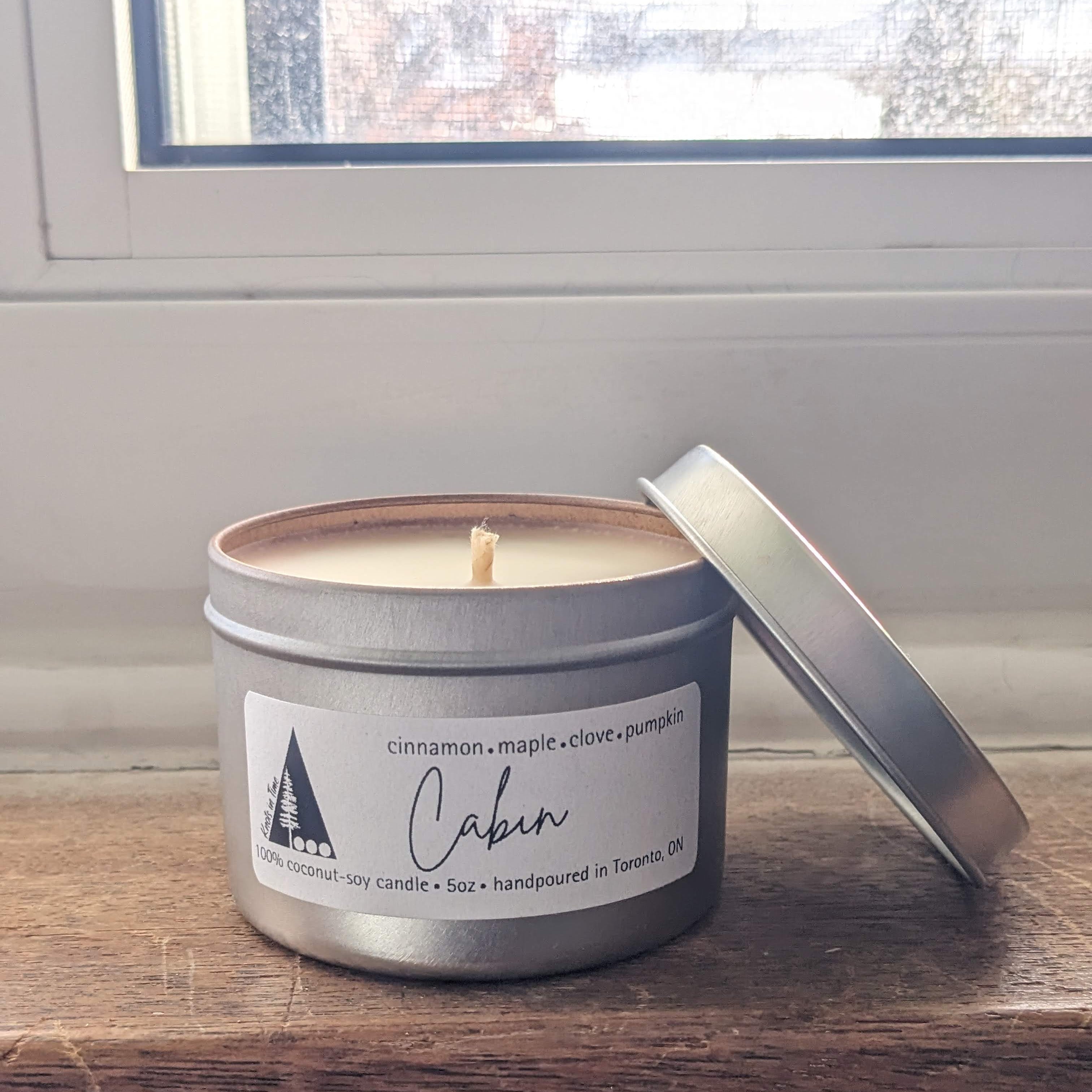 "Cabin" 5oz Tin Candle