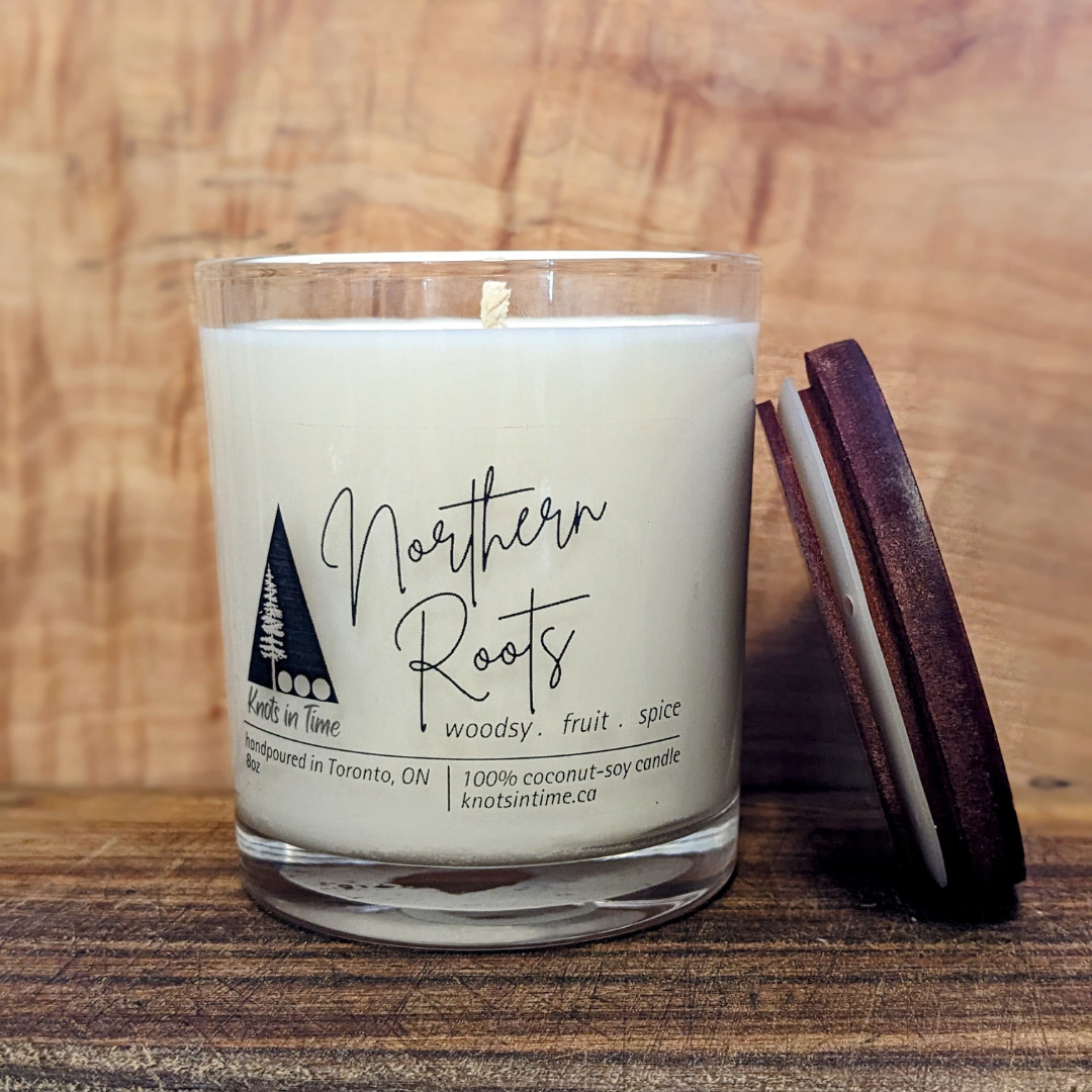 Northern Roots 8oz Clear Glass Candle