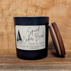 Spiced Cedar Bark 8oz Black Glass Candle